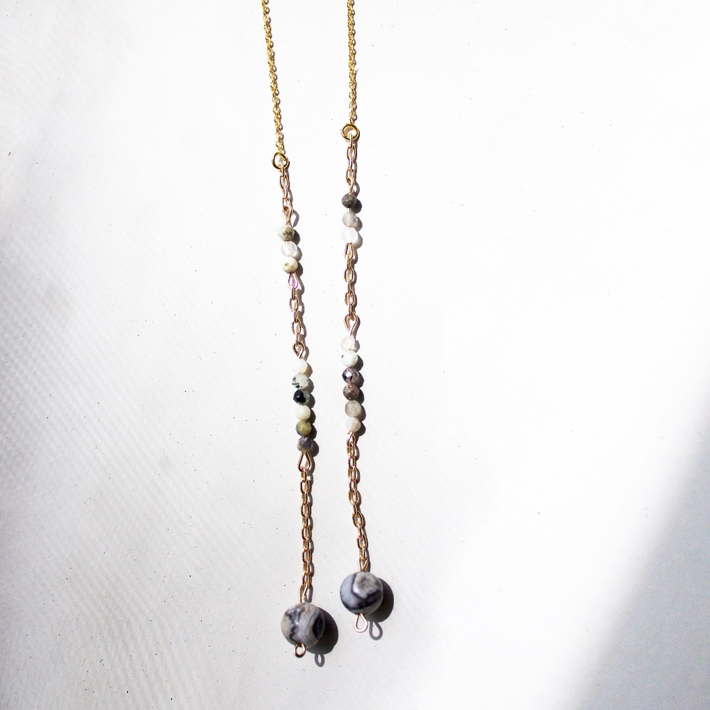 Gold Fill Black Lace Jasper Threader (Pride Series)